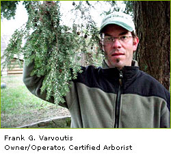 Frank Varvoutis, Certified Arborist, Owner/Operator Hemlock Healers, Inc.